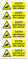 stika.co Set of 6 CCTV Camera in Use Vehicle Stickers – 80x30mm Static Cling Vinyl Signs for Car, Taxi, Bus Windows – Waterproof Security Warning Decals