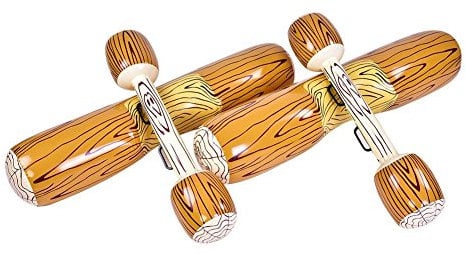 Lylody, giocattolo gonfiabile a forma di legno, per sport acquatici, con 2 diverse forme per feste in piscina o vacanze in mare