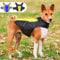 YFbrite Hundegeschirr, leicht, verstellbar, reflektierend, warmes Hundetuch für kleine, mittelgroße und große Hunde (Grün, XX-Large)