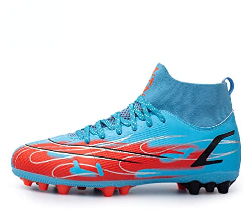 IFIKK Fußballschuhe Herren Spike Cleats Athletics Spikes Fußballschuhe Unisex-Kinder Trainingsschuhe Professionelle Turnschuhe Outdoor Sport Fußball Stiefel Wettkampf (Hoch Stil 13, EU35)