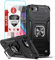 LeYi Hülle für iPhone SE 2022/2020/iPhone SE 3/iPhone 8/7/6 Handyhülle mit 2*Schutzfolie, Armor Stoßfest Militärischer Schutzhülle 360 Grad Ring Halter Silikon Case Bumper für iPhone 6S Schwarz