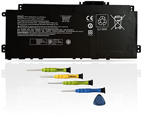 ASODI Batterie compatible pour ordinateur PC Portable HP Pavilion x360 13-BB 14-DV 14M-DW 14M-DW0023DX 14-DK 15-EH Series M01144-005 PV03XL HSTNN-DB9X HSTNN-LB8S HSTNN-OB1P 11,55V