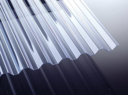 PVC 1,2mm Stärke farblos klar Profilplatte Trapez 70/18 farblos glasklar 1092mmx4000mm