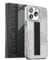 Encased Hand Strap Case Designed for iPhone 14 Pro Max Case with Finger Loop Grip and Screen Protector (White Lace Leaf)
