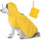 SlowTon Regenmantel Hund wasserdicht, durchsichtige doppellagige Regenjacke Hund mit Kapuze für kleine, mittlere und große Hunde, Hunderegenmantel mit reflektierendem Streifen und Aufbewahrungstasche