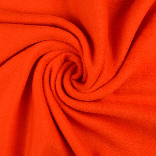 Polarfleece Antipilling ARTHUR von Stofftreff Santi®-0,5 m Schritte -64 x Uni Farben - Kuschelfleece -Meterware - Fleece Stoff- 400g/m- Decken, Nähen (Dunkel Orange-5013-arthur)