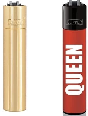 Clipper® Feuerzeug 1x Gold (Bundle mit Mit Queen Rot)