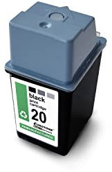 Eurotone Tintenpatrone kompatibel für HP 20XL C6614DE für DeskJet 3920 610C 610CL 612C 615C 630C - 1x Black Schwarz