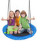 JUNGLE WELL Nest Swing Seat for Kids - 100cm Heavy Duty 900D Oxford Fabric, 160KG Capacity, Adjustable Tree Straps & 2 Carabiners | UKCA & CE Certified for Indoor & Outdoor Use (Ocean Blue)