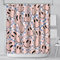 AIBIIN 180 x 180 cm Duschvorhang, Retro, 70er Jahre, rosa Smiley, Hippie, Teenager, Mädchen, niedlich, groovig, Badezimmer-Dekoration, Zubehör, flippige Badevorhänge, Dekor-Set mit 12 Haken