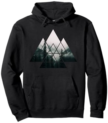 Wald Natur Quadrat Minimalismus Klimaschutz Berg Umwelt Baum Pullover Hoodie