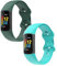 2 Stück Armband Kompatibel mit Fitbit Charge 6 Armbänder Sport Wasserdichtes Ersatzarmband TPU Wechselarmband für Fitbit Charge 6 /Charge 5 Aktivitätstracker Uhrarmband (Groß, Grün/Mint)