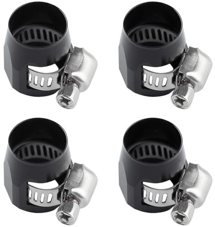 SPEEDWOX 4PCS 6An Schlauchschelle Kit Schwarz Hose Clamp Fuel Line Disconnect Tool Set Hose Separator Clamp Fuel Line Mounting für Kraftstoff, Wasser, Öl, Luft und Wasser Schlauch