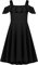 Arshiner Girls Suspender Dress Casual Children's Summer Dress Ruffle Sleeves Party Dress A Line Evening Dress Halloween Dress Casual Dress with Pocket Black 160-13 Years