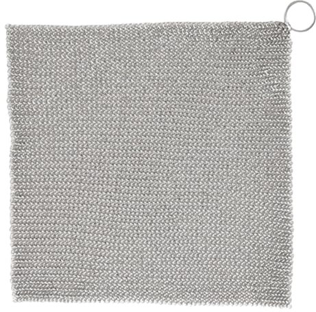 Wedhapy Limpiador De Hierro Fundido Estropajo De Acero Inoxidable Antirrayas Estropajo De COTA De Aceite Antiadherente De 20x20 Cm Estropajo De Hierro Fundido para Sartenes De Cocina Olla Planchas