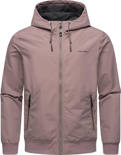 Ragwear leichte Herren Übergangsjacke kurze wasserdichte Funktionsjacke mit Kapuze Perci YOUMODO Mauve Gr. XL