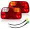 Qiping 2 Pack Rückleuchten Anhänger Satz,12V Pkw Anhänger Beleuchtung Links/Rechts Rücklicht Set mit 2x5 Polig 30CM Bajonett Kabel