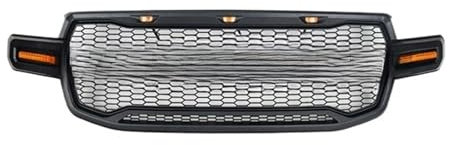 Kompatibel for Ford Ranger T9 2022-2024 Sport 4 Buchstabe mit LampLED-Leuchten Frontgrills Raptor Style Grille Ranger 4X4 Zubehör(Color:White Logo Yellow)