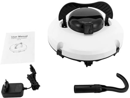 Poolroboter, Poolsauger mit 5200mAh Akku, Selbstparkfunktion, Dual-Antriebsmotoren, 120 Minuten Reinigungszeit, One-Touch-Start, für Pools bis 100m² Grundfläche