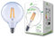 greenandco Glühfaden LED Lampe | klar | E27 G125 | 7,2W 1521lm | ersetzt 100W | 3000K warmweiß | 320° | 230V | flimmerfrei | Energieeffizienzklasse A | nicht dimmbar