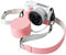 VOVMOEYA Protective Camera Case Kit for Sony ZV-E10 II Mirrorless Camera,for Sony ZVE10II Half Case ZV-E10II Camera Cover with 16-50MM Front Lens Cap with Shoulder Strap-Pink