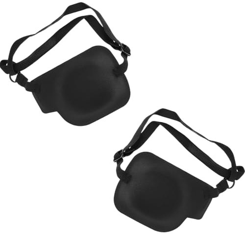 GXGM Cache Oeil, Patch d'Oeil Strabisme Ajustable Cache-Oeil Paresseux Réglables pour L'amblyopie L' œil Paresseux One Eye Cover 3D Patches Oculaires Réglables Oeil Gauche et Oeil Droit, 2 pièce