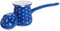 MAGICLULU Cafetera De Inoxidable Retro Tetera Multifuncional De Enamel Para Café y Leche Para Bebidas Calientes y Frías Diseño De Para Vertido Preciso Gran Capacidad Azul y Blanco