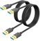 SUNGUY USB 3.0 Kabel, 2 Stück 1M USB A auf USB A Kabel, Übertragungsraten bis zu 5Gbit/s, Typ A Stecker zu Typ A Stecker Kable Kompatibel mit Drucker, Modems, Festplatten, Monitor, Kamera, Wacom