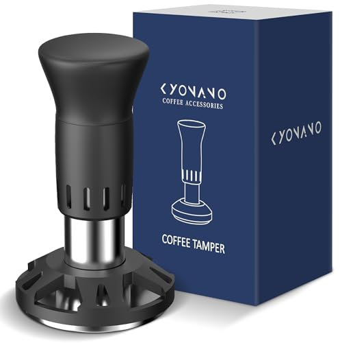 KYONANO Impact Kaffee Tamper 51 mm - Espresso Tamper mit Sound Feedback, Eingebaute 4 federbelasteten - 51 mm Coffee Tamper, Espresso siebträger Maschine Zubehör