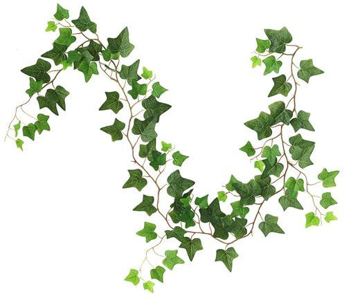 duoyif Faux Lierre Decoration Chambre 2Pièces 1,6 Mètres Vignes Artificielles De Lierre Guirlande, Fausse Plante Tombante Feuillage pour Mur Chambre Jardin Balcon Bureau Mariage (Lierre a1)