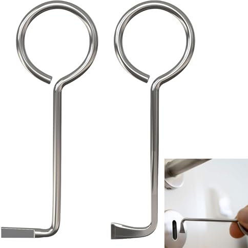 2Pcs Llaves Maestra para Abre Casi Todas Las Puertas, Llave Universal, para Puertas de Habitaciones, Herramienta de Apertura de Acero Inoxidable