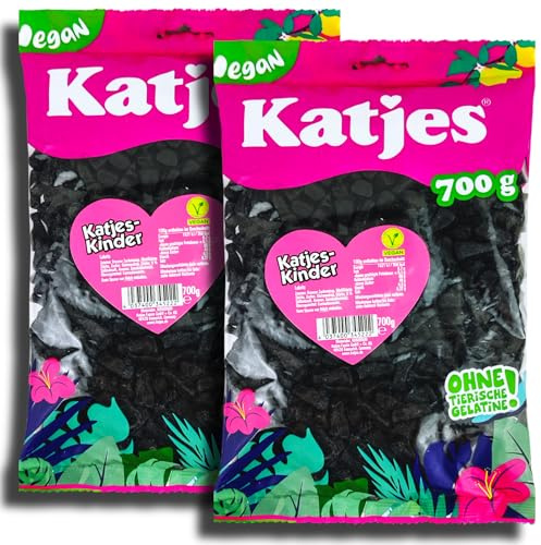2 er Pack XL Katjes Katjes-Kinder 2 x 700g Hartlakritz