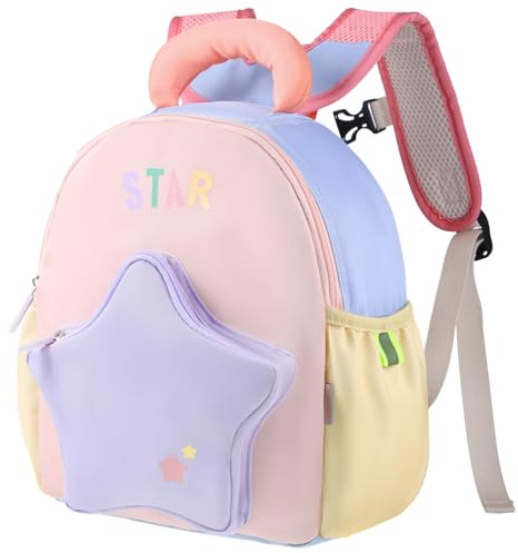 GAGAKU Sac a Dos Enfant Fille Maternelle de 2 à 4 ans Sac à Dos de Maternelle Sac Bebe Creche Mini Sac à Dos de Voyage Respirant Confortable - Etoile