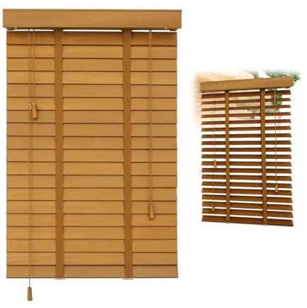 Store Jour Nuit sans Percage 110x210 cm Thermique Isolant Double Tissu Protection de Vie Privée Clips de Montage Inclus Rideaux pour Chambre et Salon Marron