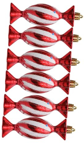 BESTYASH 6piezas Adornos Colgantes De Dulces para Árbol De Navidad Decoración Navideña Cuerdas para Fiestas De Navidad