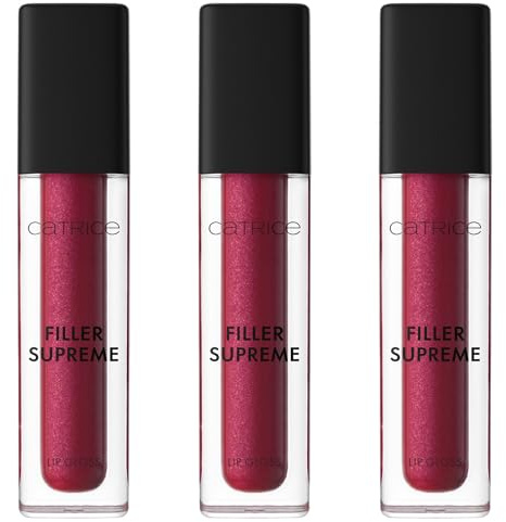 Catrice Filler Supreme Lip Gloss, Nr. 040, Pink, feuchtigkeitsspendend, volumengebend, vergrößernd, glänzend, vegan, ölfrei, ohne Konservierungsstoffe, ohne Parabene, 3er Pack (3x3.2ml)