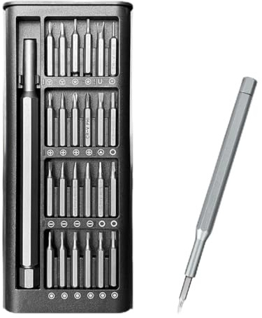 25 in 1 Cacciaviti Precisione Set, cacciavite per occhiali, Professionali Mini Magnetico kit di Riparazione Portatile con Torx Bits, per Mabook, iphone, Switch, Occhiali, Orologio, PS4,PS5, Xbox, Bike