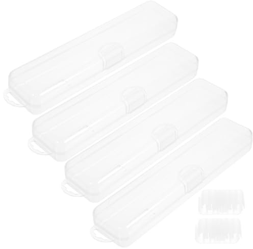 ERINGOGO Boîte de Rangement pour Pailles en Pp Légère et Multifonctionnelle, Lot de 4, Transport Stockage au Quotidien