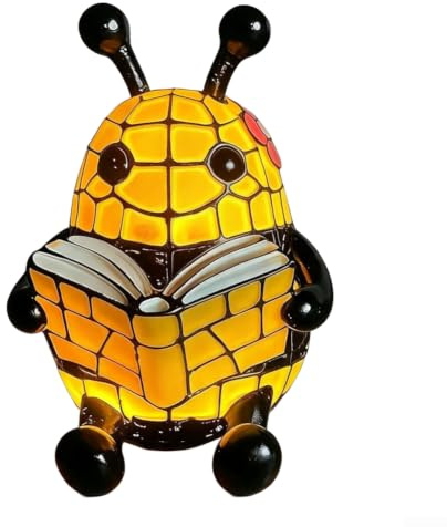 Harz Bienen-Leselampe, 14cm Tischleuchte im Halloween-Design