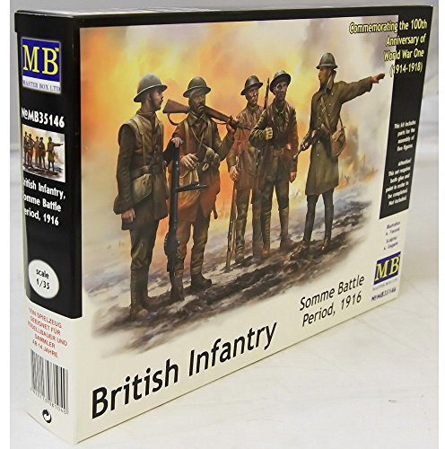 Masterbox 1:35 Scale British Infantry, Battle of the Somme, 1914 Figure