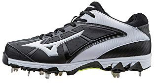 Mizuno Damen 9 Spike Swift 4 Fast Pitch Metall Softball Cleat, schwarz/weiß, 44 EU