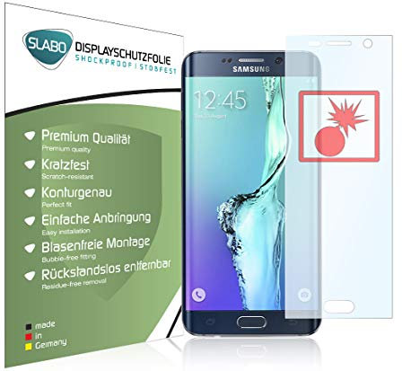 Slabo 2 x Panzerschutzfolie passend für Samsung Galaxy S6 Edge+ Panzerfolie Displayschutzfolie Schutzfolie Shockproof KLAR