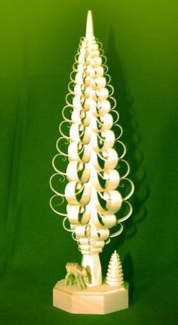 Rudolphs Schatzkiste Tischdekoration Spanbaum mit REH BxHxT 7x25x7cm NEU Spanbaum Weihnachtsdeko Fensterdeko Ganzjahresdekoration REH