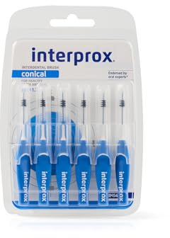 Interprox 4G - Spazzole interdentali blu conico, confezione da 6 pezzi