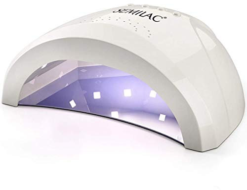 Semilac UV LED Lamp for Gel Nail Polish | 24/48 W | White | Nail Dryer with Motion Sensor | 3 Curing Modes | Nail Lamp for Manicure and Pedicure