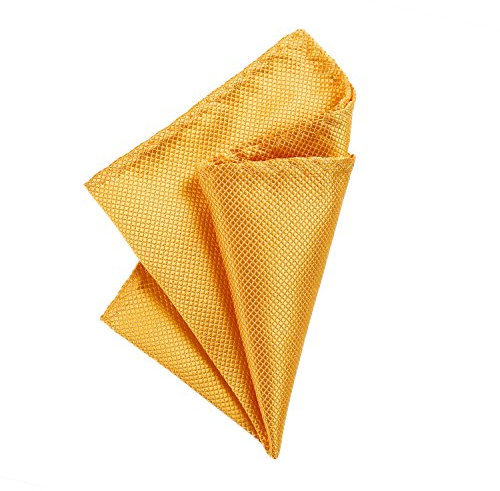 DonDon Herren Einstecktuch 21 x 21 cm formstabil und verstellbar für feierliche Anlässe gelb
