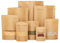 50 pcs Kraft Bags with Window Stand Up Ziplock Seal Paper Bag Resealable Large Food Storage Pouch 16oz 1lb 8×12in