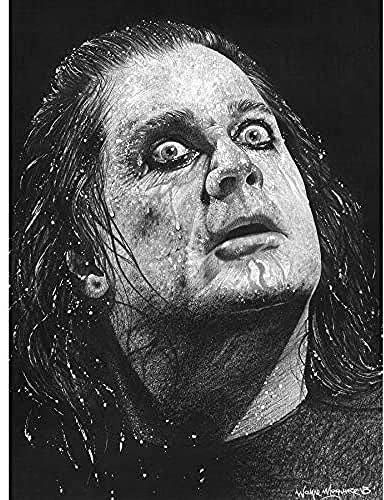 Wee Blue Coo Ozzy OsbourneBlack SabbathWayne Maguire Ungerahmter Druck 30x40 cm