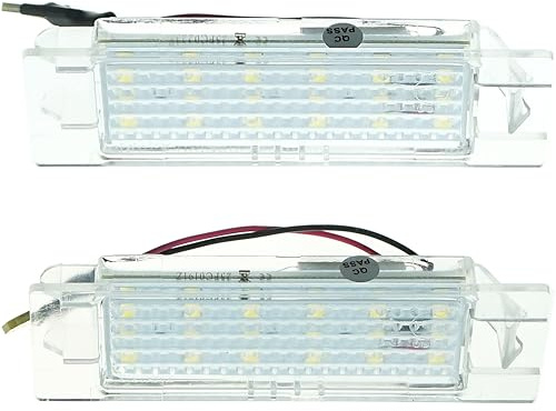 LED Kennzeichenbeleuchtung kompatibel für Adam, Astra H ab 03/2004, Astra J ab 12/2007, keine Sports Tourer/Kombi) Corsa C D E，Insignia A 2008-13, Zafira B 2005-11, mit E-Prüfzeichen Kaltweiß 2 Stück