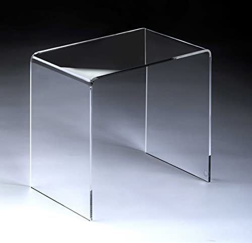 HOWE-Deko Hochwertiger Acryl-Glas Beistelltisch oder Nachttisch, transparent, B44 x T29,5 cm, H 42,5 cm, Acryl-Glas-Stärke 8 mm